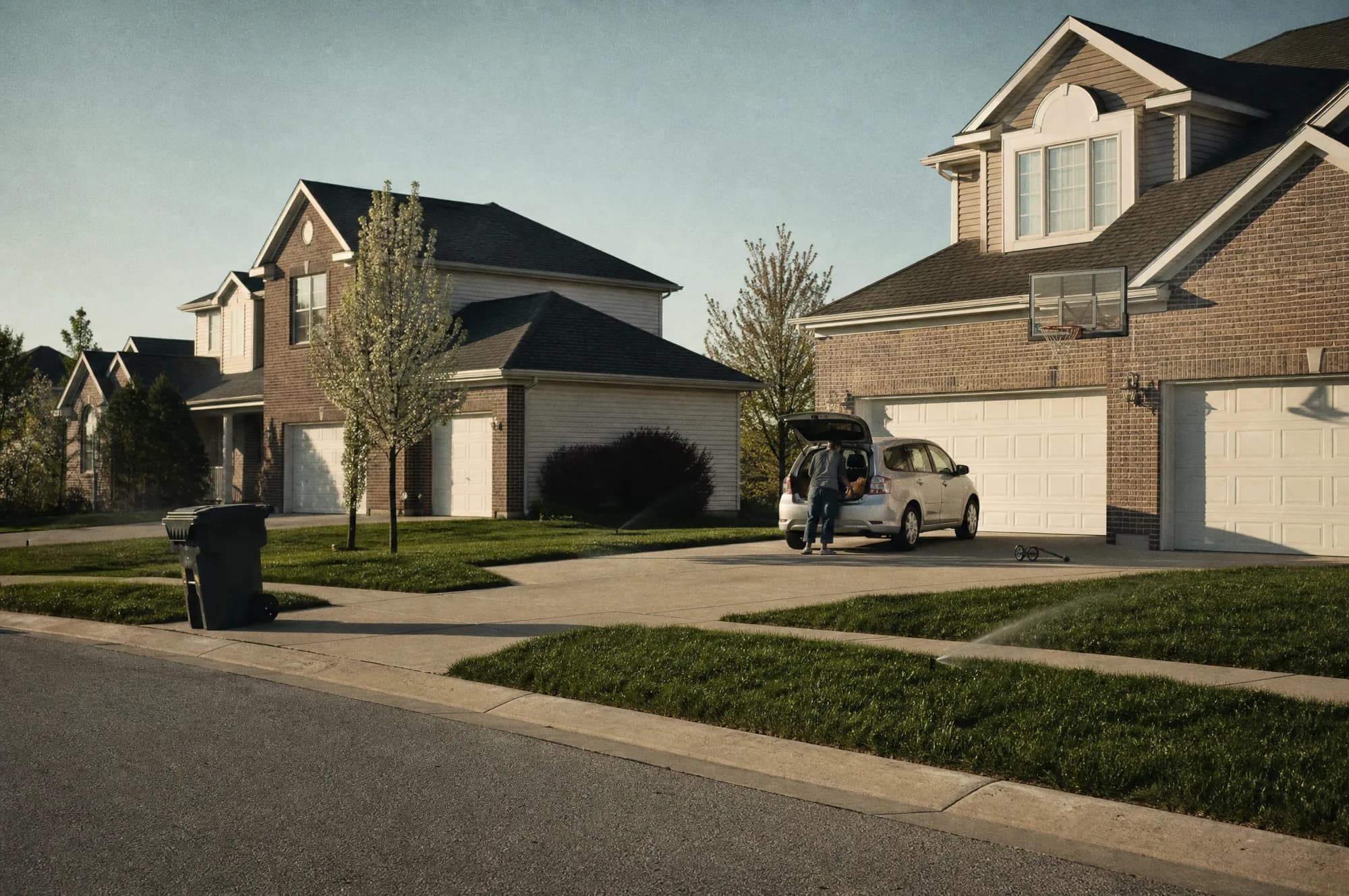 A street in Overland Park on an ordinary evening